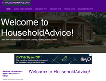 Tablet Screenshot of householdadvice.com